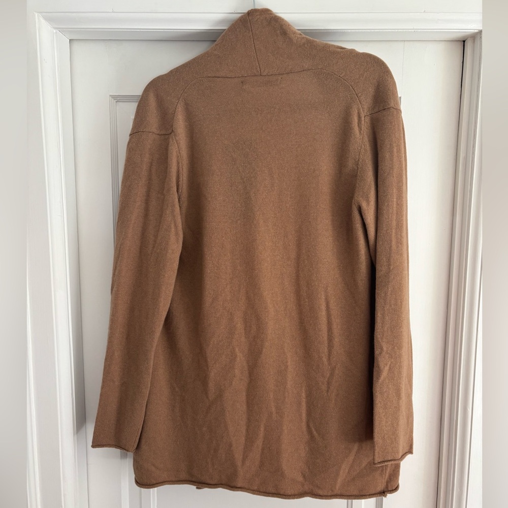 Bellina 100% Cashmere Cardigan | Made in Italy | Open Front Camel Sweater | NWT - Picture 3 of 5